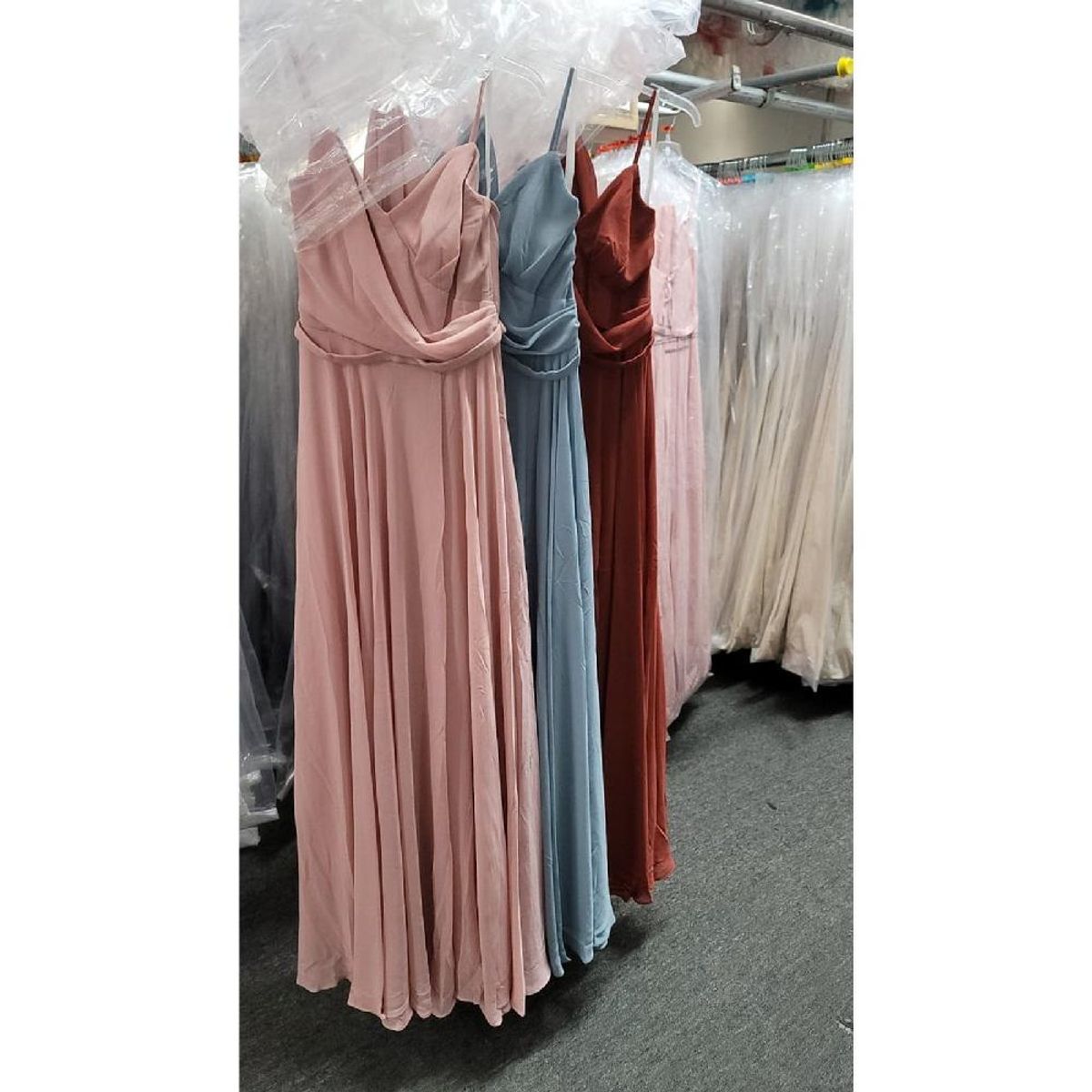 UNIQUE - VESTIDO DE FIESTA LARGO GASA L1711Y SIENA - Siena