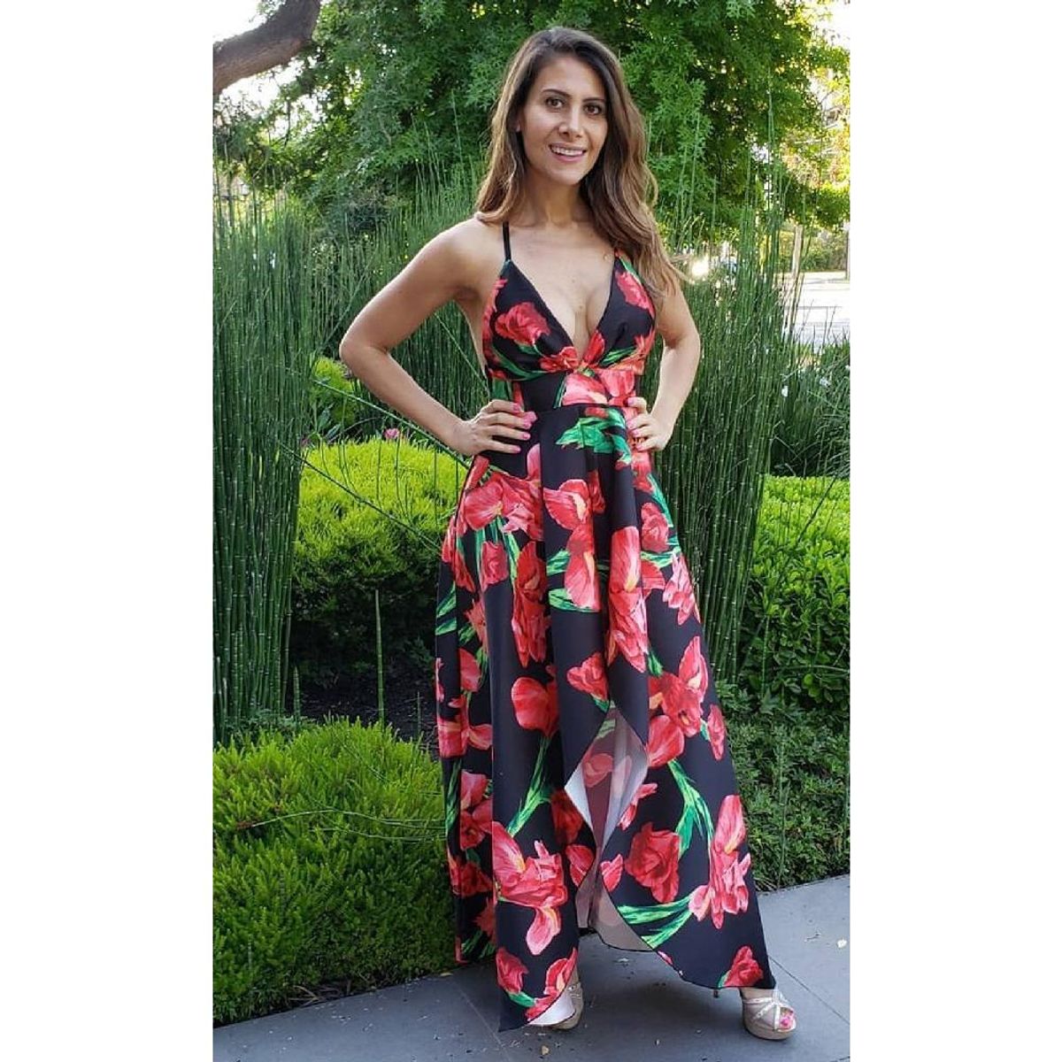 UNIQUE - VESTIDO CORTO LARGO CL47551 ESTAMPADO - Multicolor