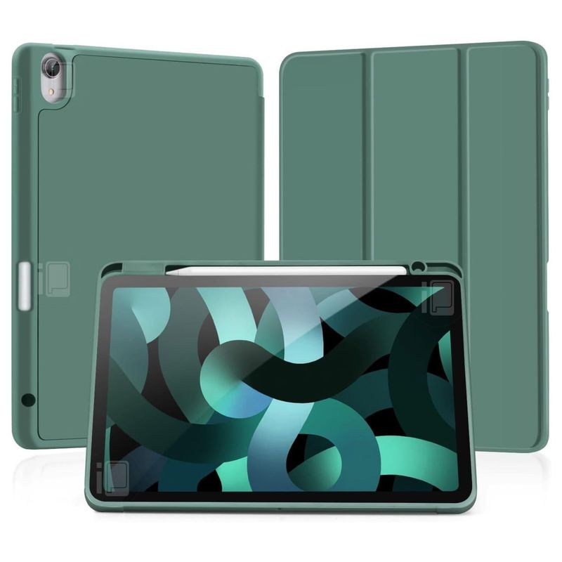 GENERICO - Funda Para iPad Air 10.9 4/5 Con Ranura Lápiz Color Lavanda - Verde oscuro