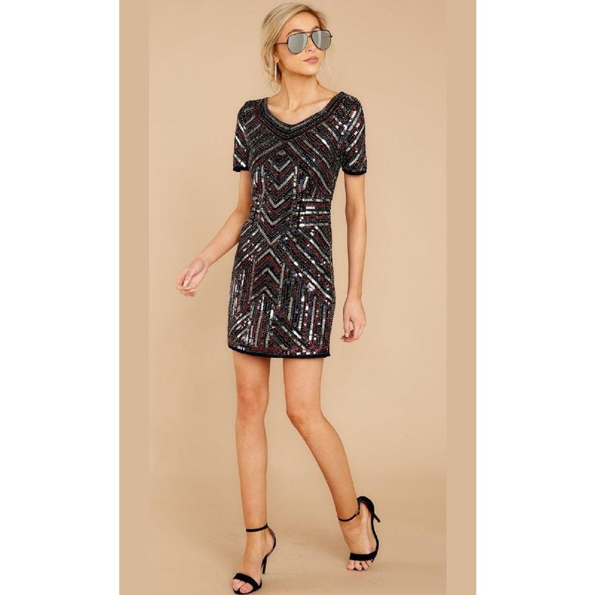 UNIQUE - VESTIDO CORTO C2722 NEGRO - Negro