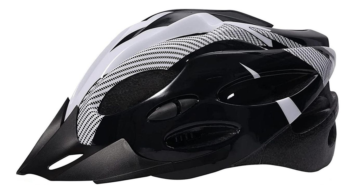 Casco Blanco Bicicleta Profesional Full Seguridad Luz - Blanco