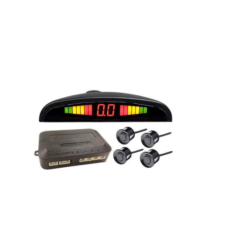 GENERICO - Kit Sensor Retroceso Para Automóviles Set 4 Sensores Negro MT