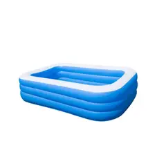 GENERICO - Piscina Inflable 3 Anillos Rectangular 210x140x60cm NL