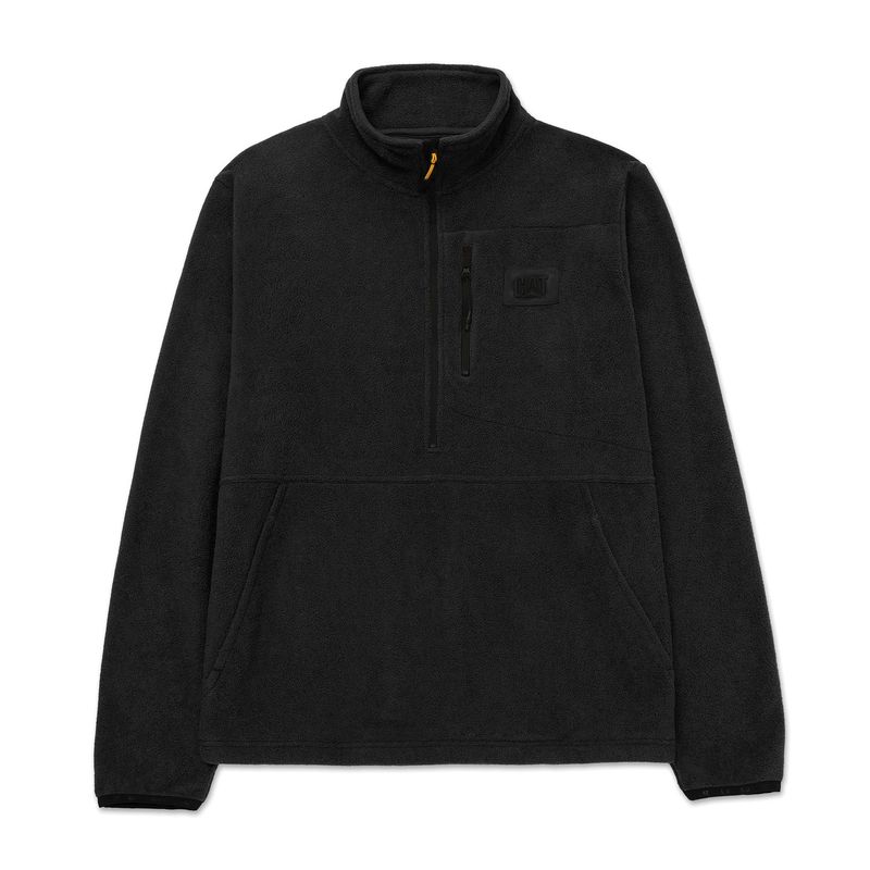 CAT - Polar Microfleece Quarter Zip Hombre Negro CAT