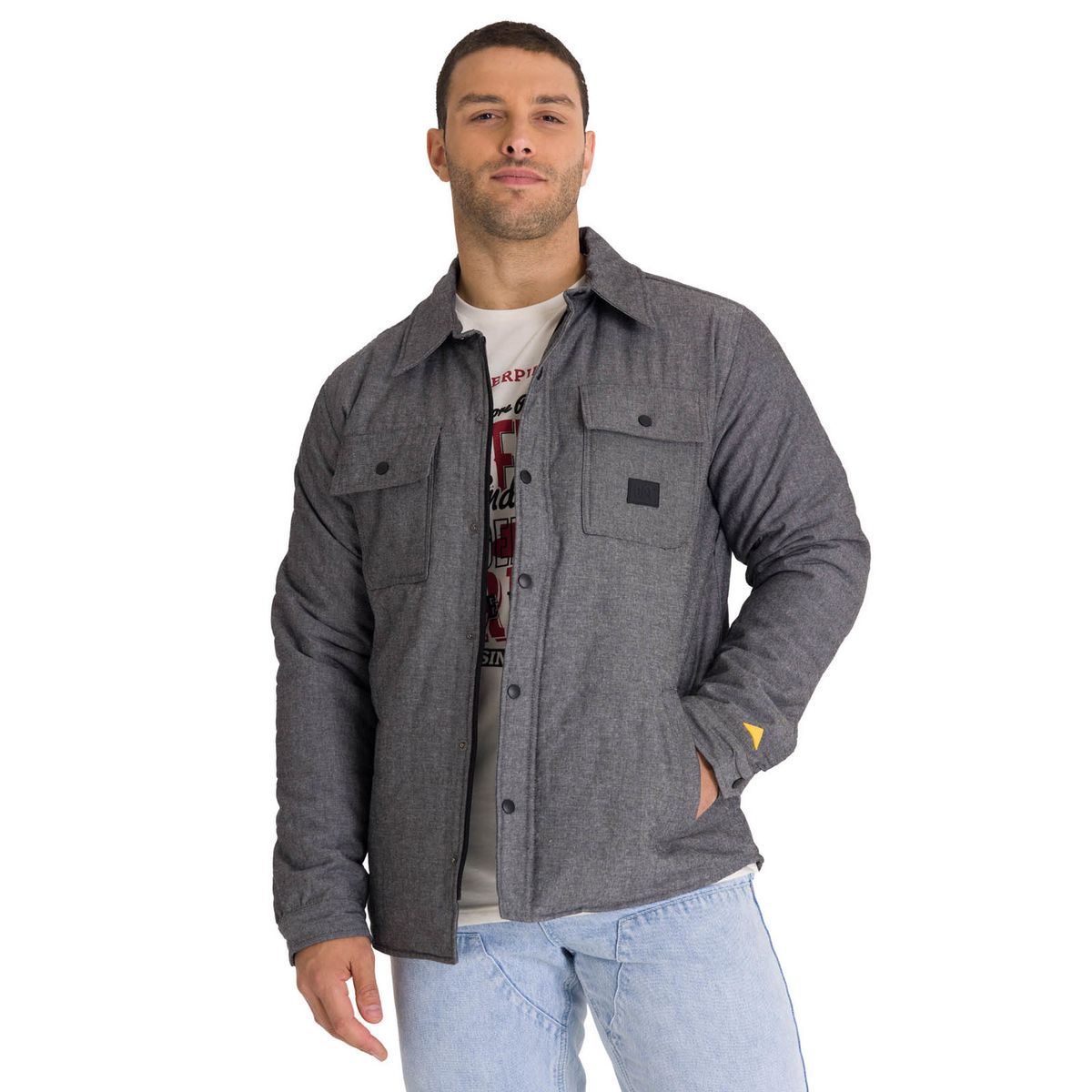 CAT - Chaqueta Insulated Snap Front Hombre Gris Oscura CAT