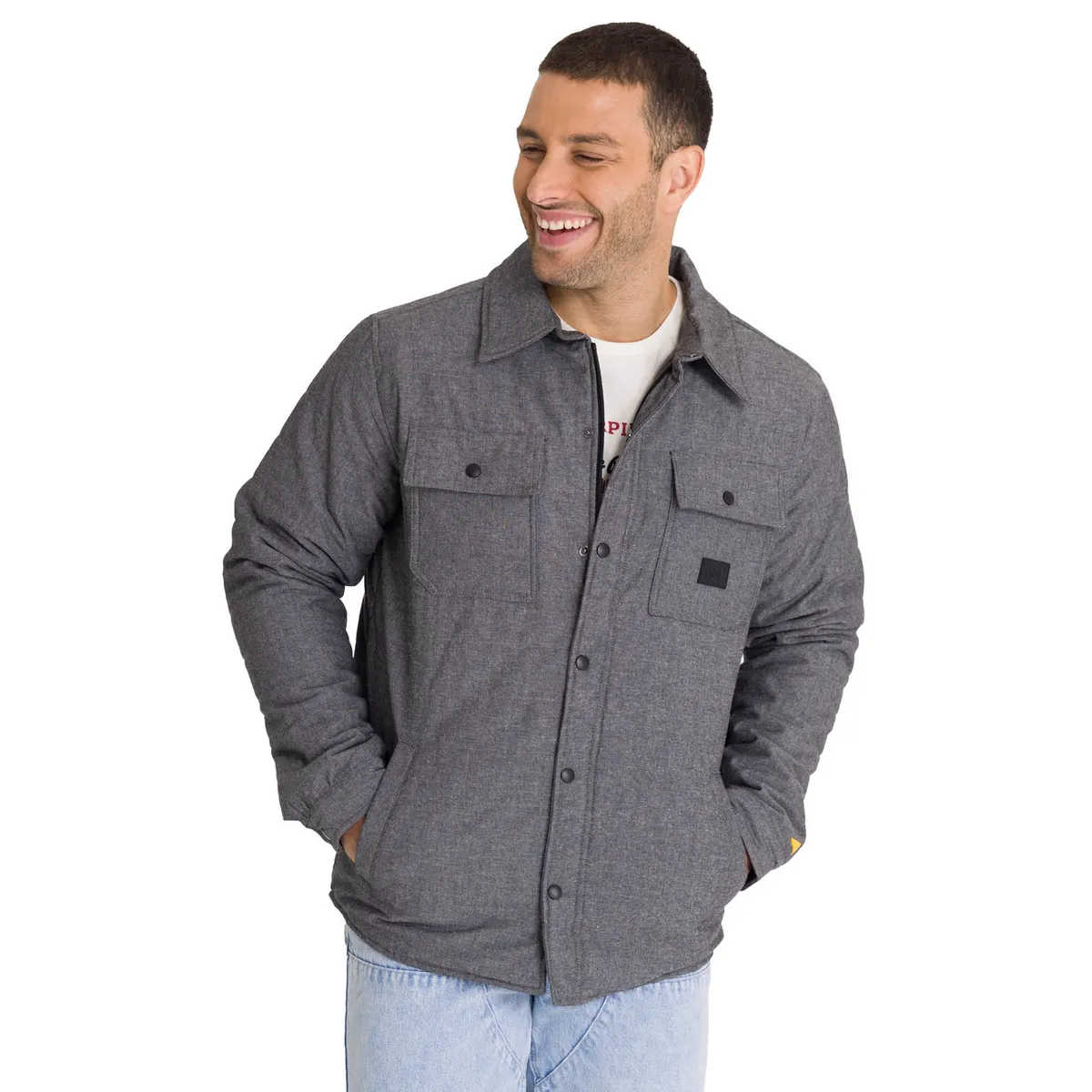 CAT - Chaqueta Insulated Snap Front Hombre Gris Oscura CAT