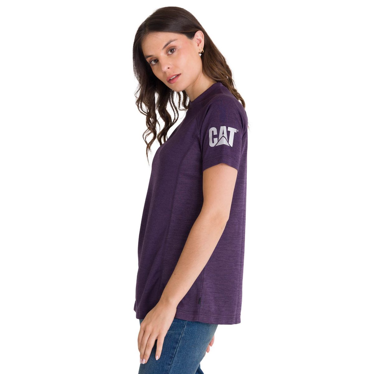 CAT - Polera Lightweight Cooling Crew Mujer Púrpura CAT