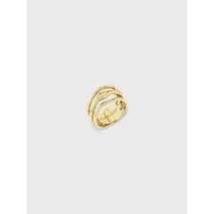 CALVIN KLEIN - Anillo Sculpt Fluid Dorado