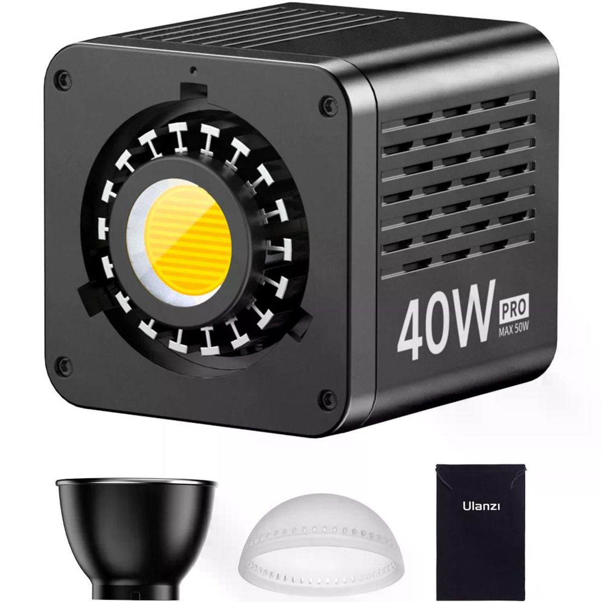 ULANZI - Ulanzi 40W PRO L023 Led Ultra Compacto y Potente Con Reflector  Difusor y Fuente de Poder L075