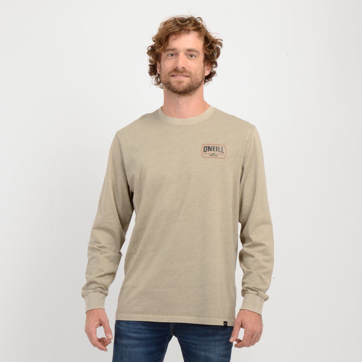 O'NEILL - POLERA MANGA LARGA DITHER  BEIGE OSCURO