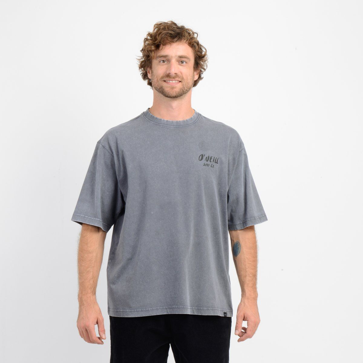 O'NEILL - POLERA MANGA CORTA VISTA  GRIS OSCURO