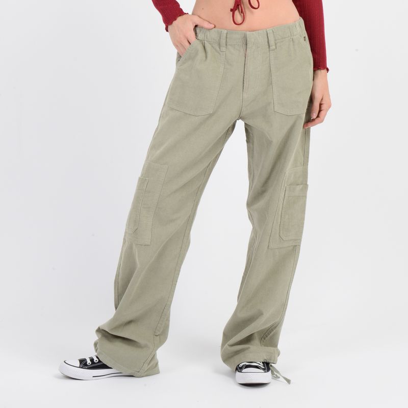 O'NEILL - PANTALON COTELE KREE VERDE CLARO
