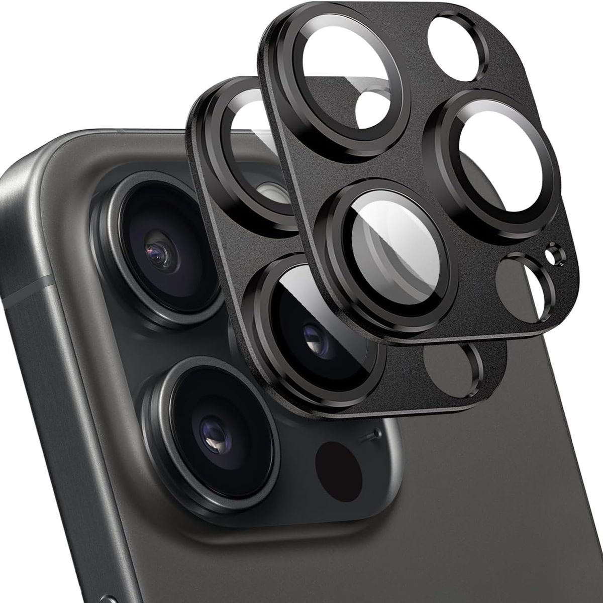 GENERICO - Protector De Camara Para iPhone 16 Pro / 16 Pro Max Aluminio Negro