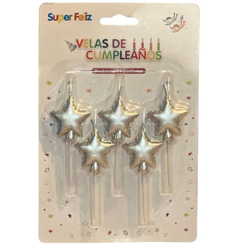 GENERICO - Velas festejo forma estrella