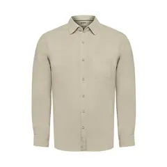 ROCKFORD - Camisa Lino Hombre Linen Beige