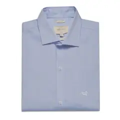 ROCKFORD - Camisa Cuello Italiano Hombre Easyitso Celeste