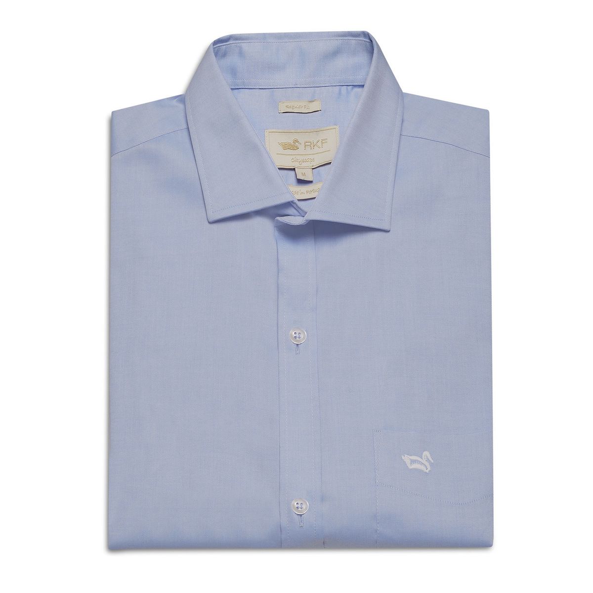 ROCKFORD - Camisa Cuello Italiano Hombre Easyitso Celeste ROCKFORD