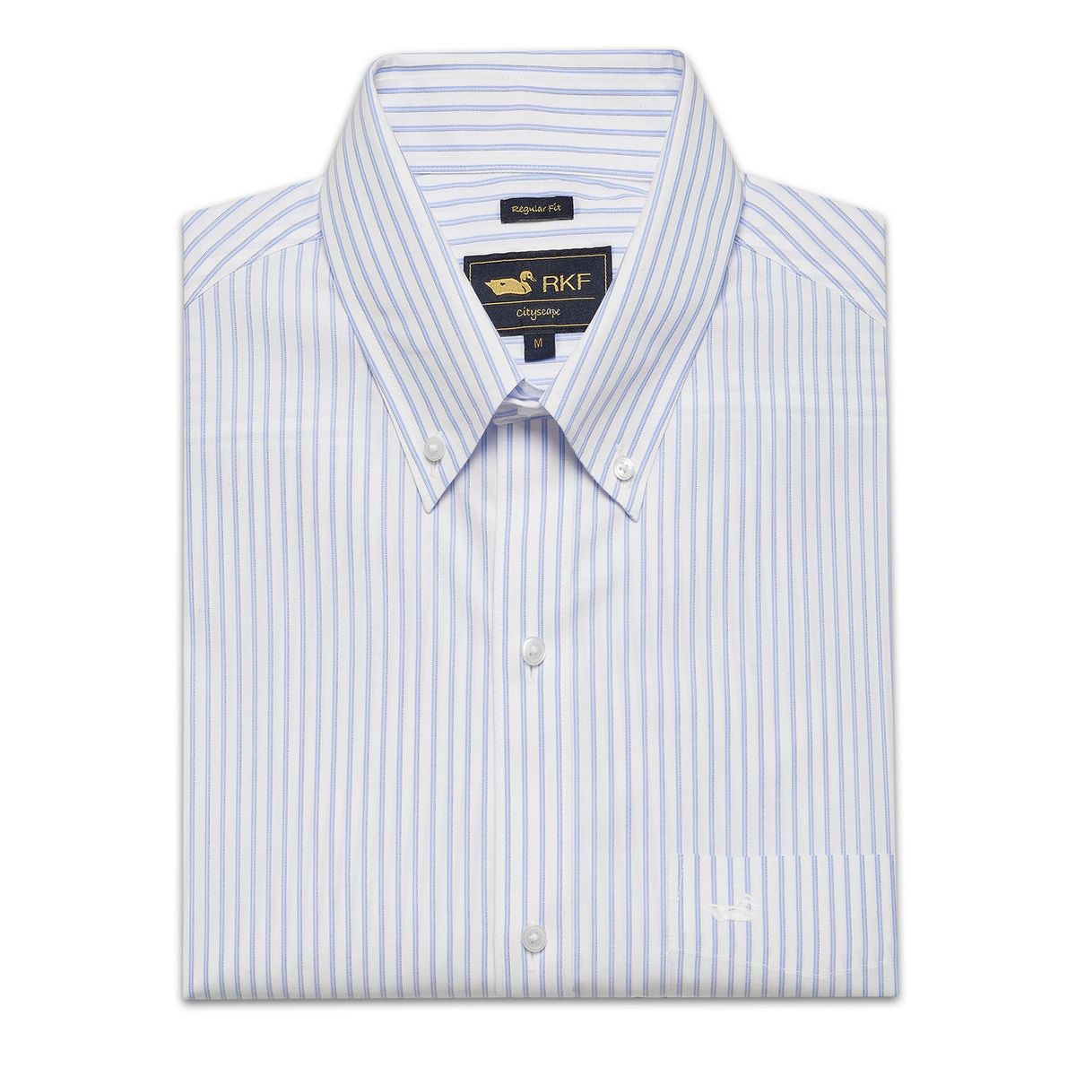 ROCKFORD - Camisa Cuello Botón Hombre Easyiron Celeste ROCKFORD