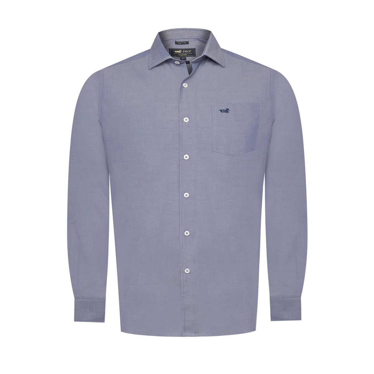ROCKFORD - Camisa Algodón Hombre Woolsolid Azul ROCKFORD