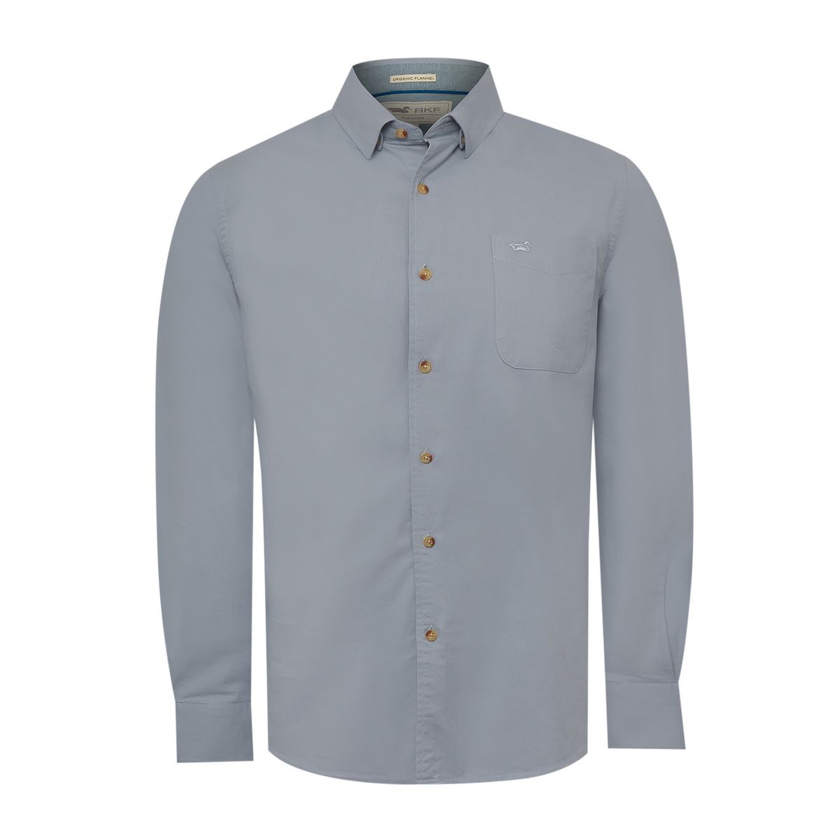 ROCKFORD - Camisa Algodón Orgánico Hombre Anzio Azul ROCKFORD