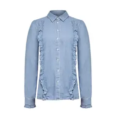 ROCKFORD - Blusa Algodón Mujer Dinam Azul