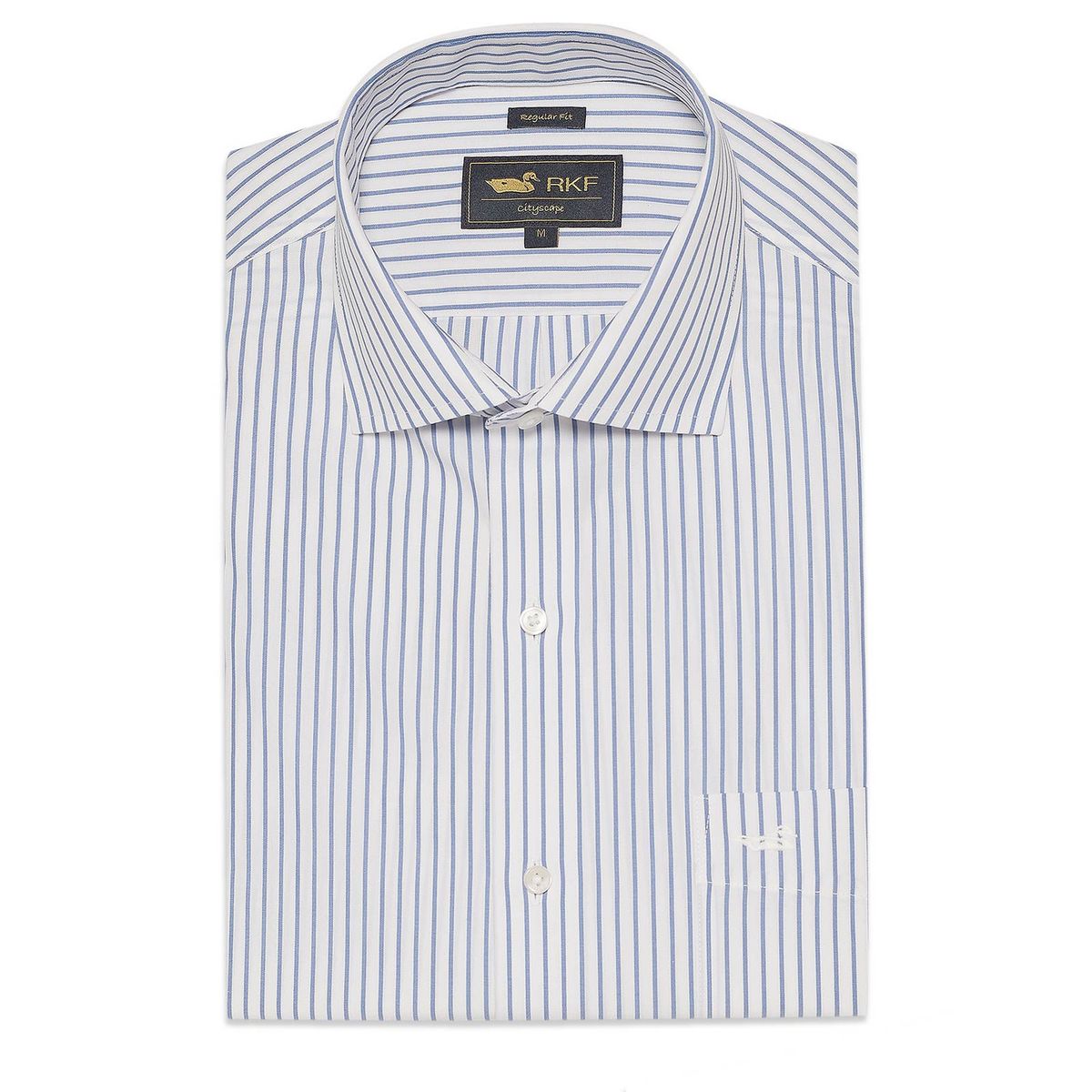 ROCKFORD - Camisa Cuello Italiano Azul Hombre WF ROCKFORD