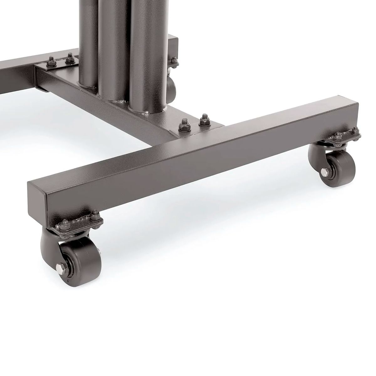 GENERICO - Rack con ruedas discos olímpicos y barras  PT-5856