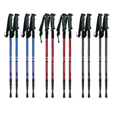 IMPORTCLICK - Pack 4 Bastones Trekking Antishock Plegable Montaña - Multicolor