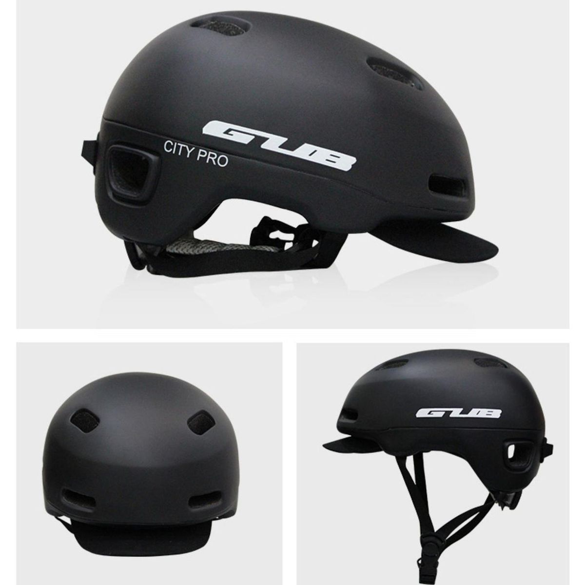 IMPORTCLICK - Casco Bicicleta City Visera Profesional L Negro - Negro