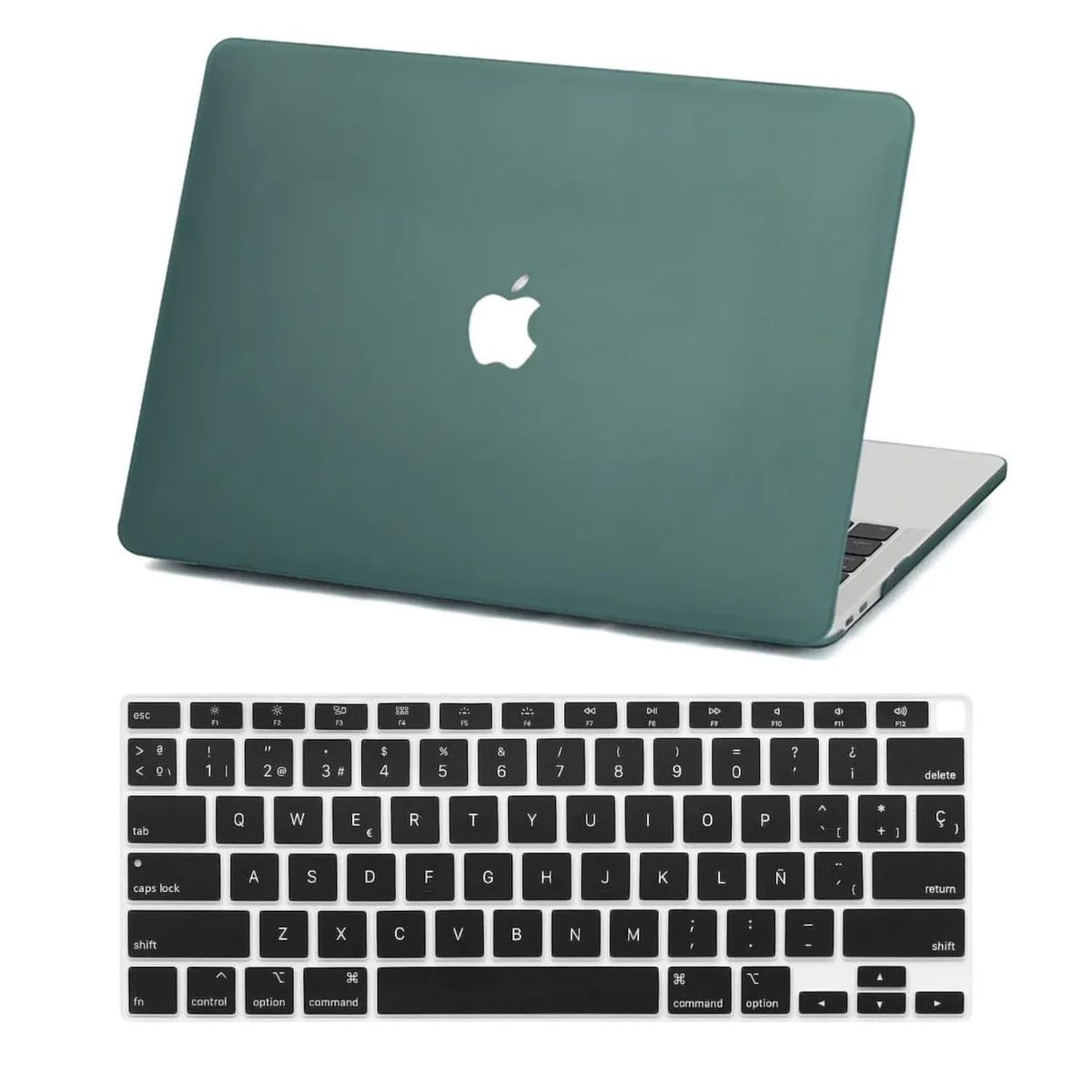 GENERICO - Kit Carcasa Mate y Protector Para MacBook Pro M1/M1 y 2020 - Verde