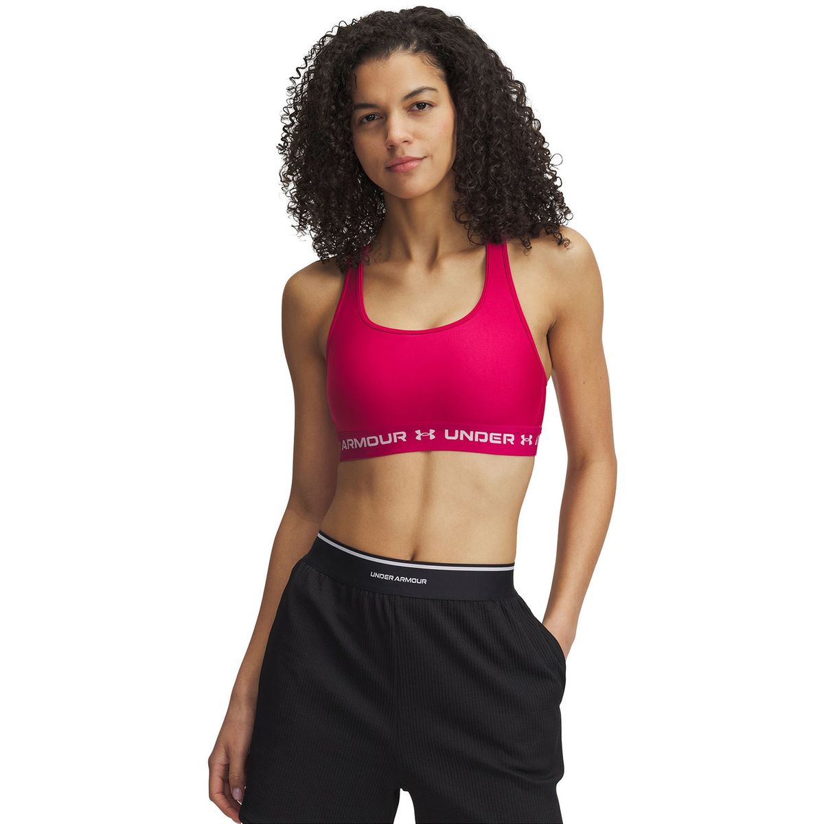 UNDER ARMOUR - Sostén Deportivo Mid Crssback Mujer Fucsia UNDER ARMOUR