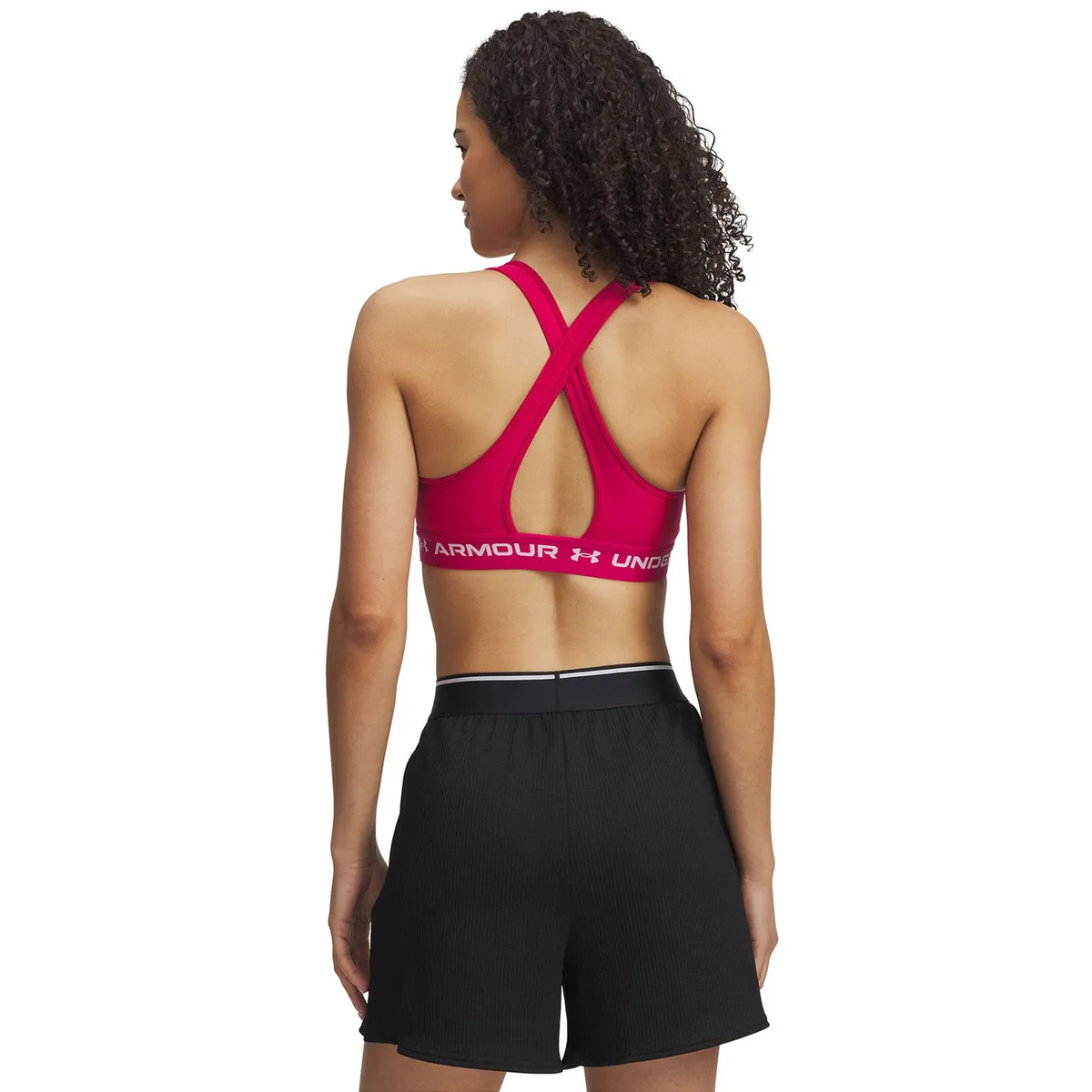 UNDER ARMOUR - Sostén Deportivo Mid Crssback Mujer Fucsia UNDER ARMOUR