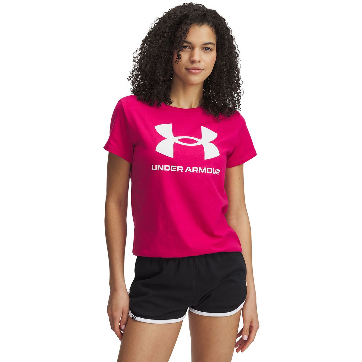 UNDER ARMOUR - Polera Manga Corta UA Rival Mujer Rosa UNDER ARMOUR