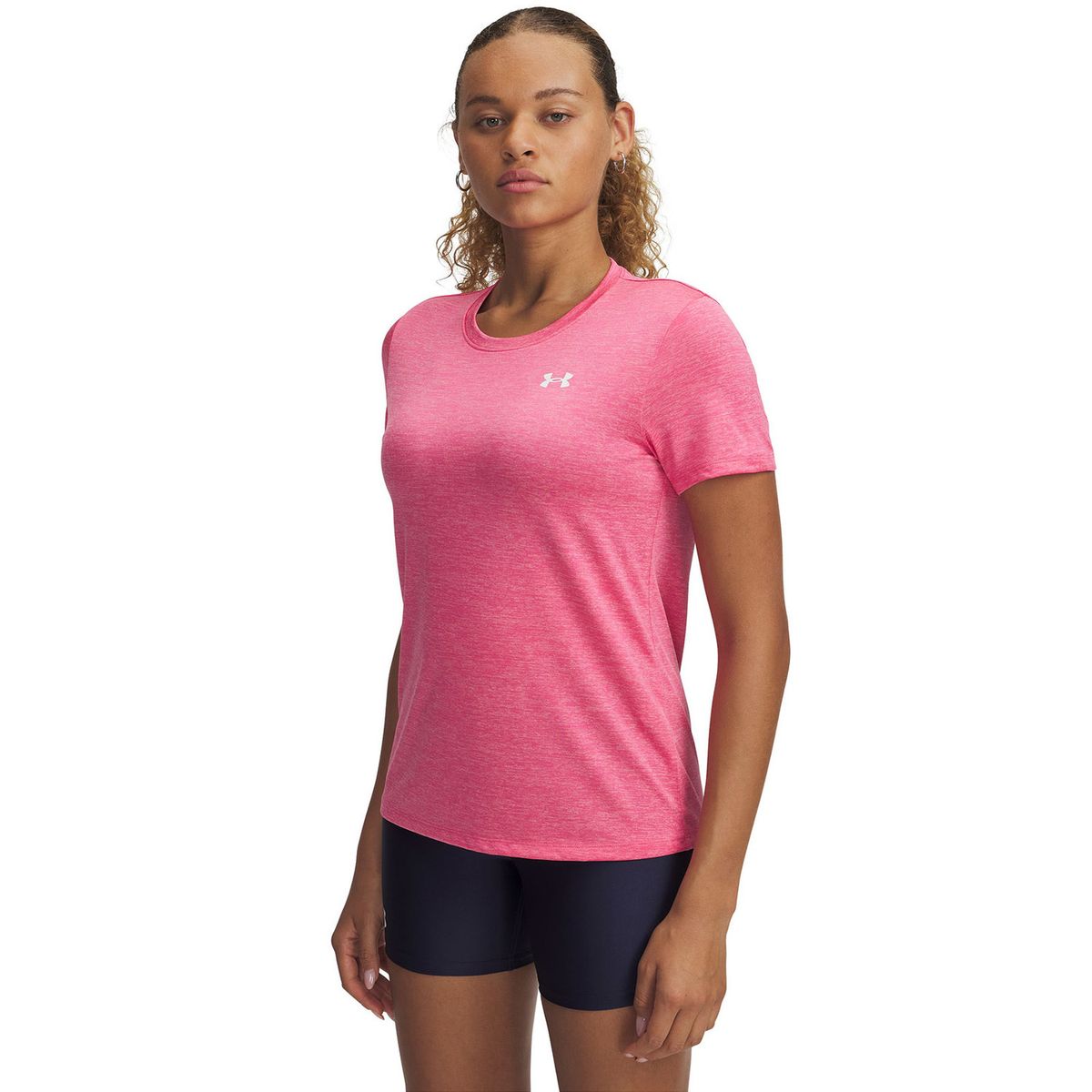 UNDER ARMOUR - Polera Manga Corta Tech Twist Mujer Rosa UNDER ARMOUR