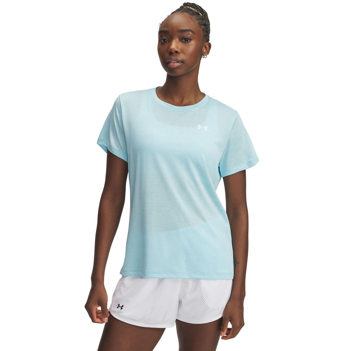 UNDER ARMOUR - Polera Manga Corta Tech Twist Mujer Azul UNDER ARMOUR