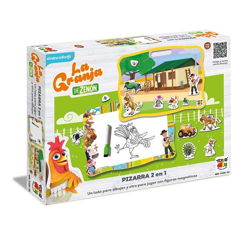 TOYNG - Pizarra 2 En 1 - La Granja De Zenon - La Granja de Zenon