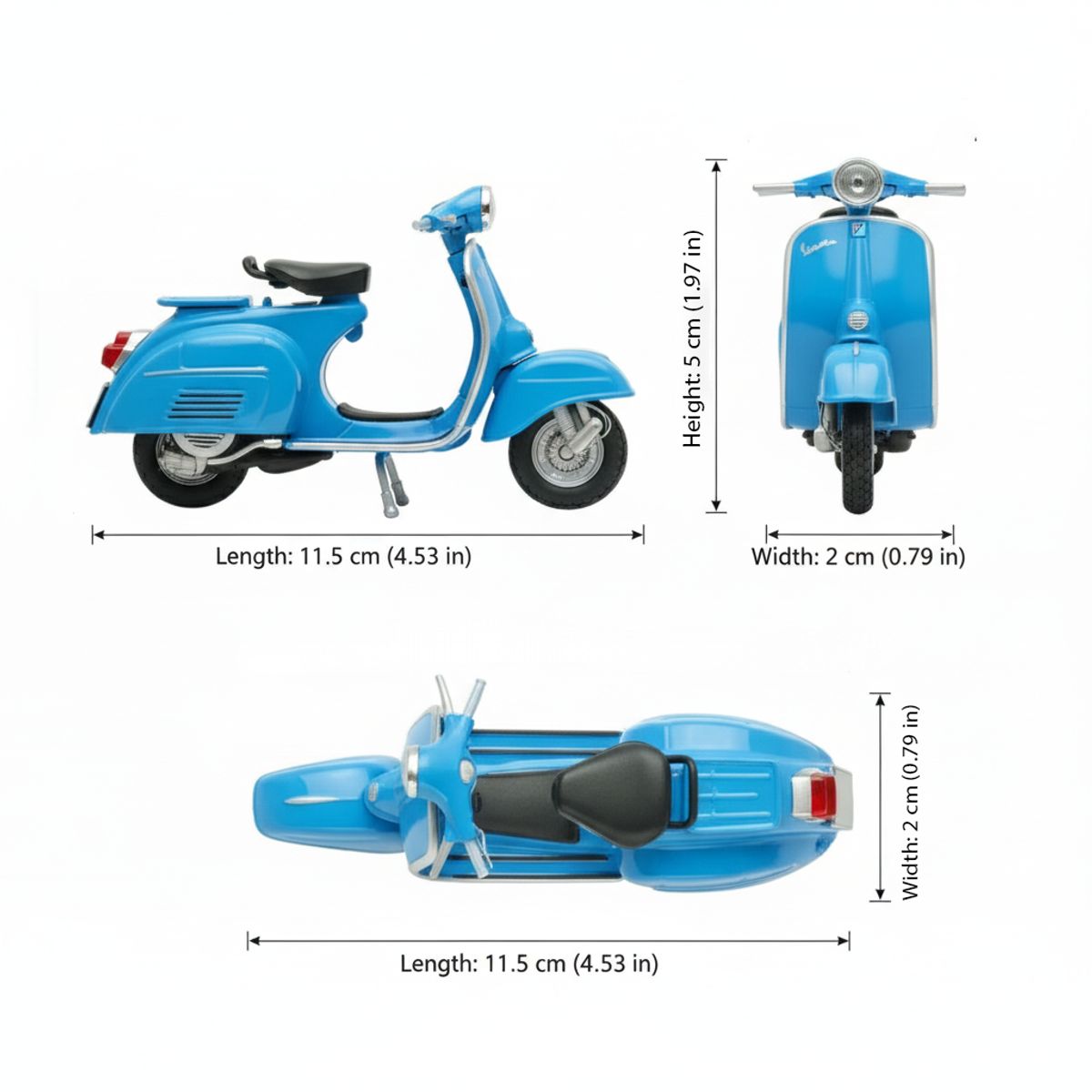 WELLY - Moto Vespa 1970 150CC Escala 1:18 - Welly