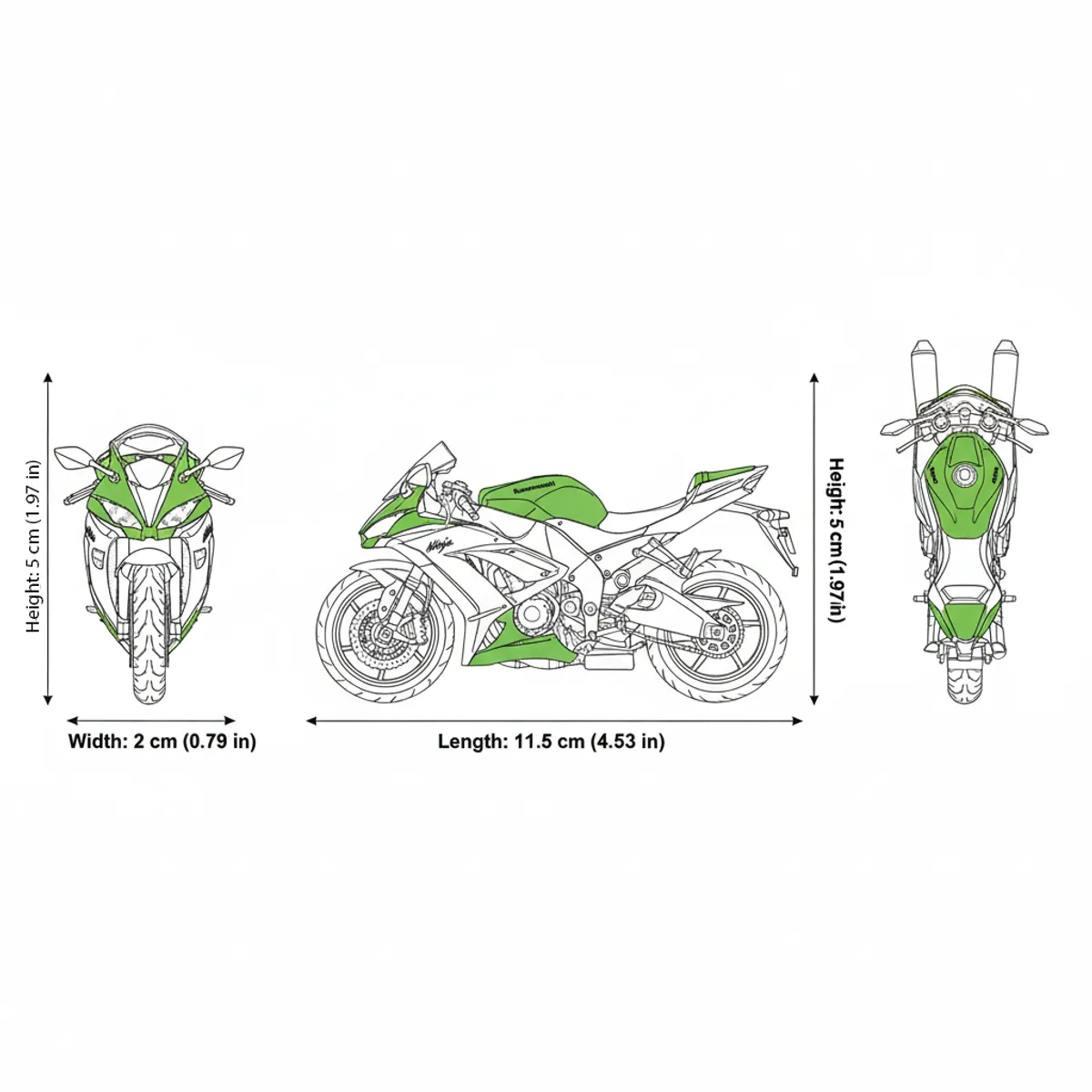 WELLY - Moto Kawasaki 2009 Ninja ZX-10R Escala 1:18 - Welly