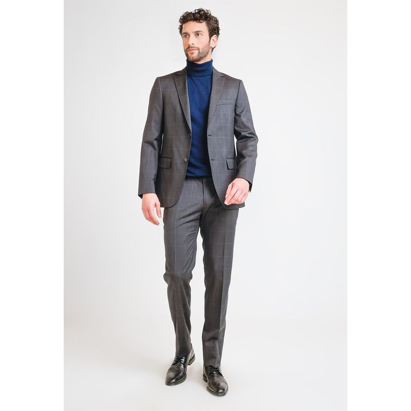 TRIAL - Traje Hombre Formal Lana S100'S Business Marengo