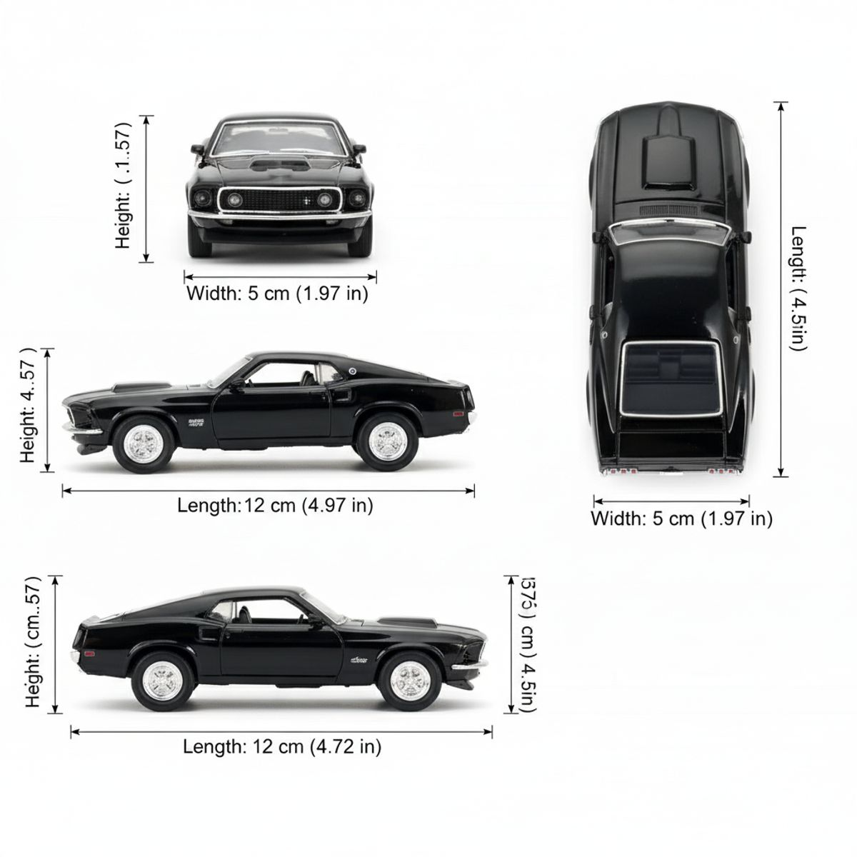 WELLY - Auto 1969 Ford Mustang Boss 429 Escala 1:34:39 - Welly