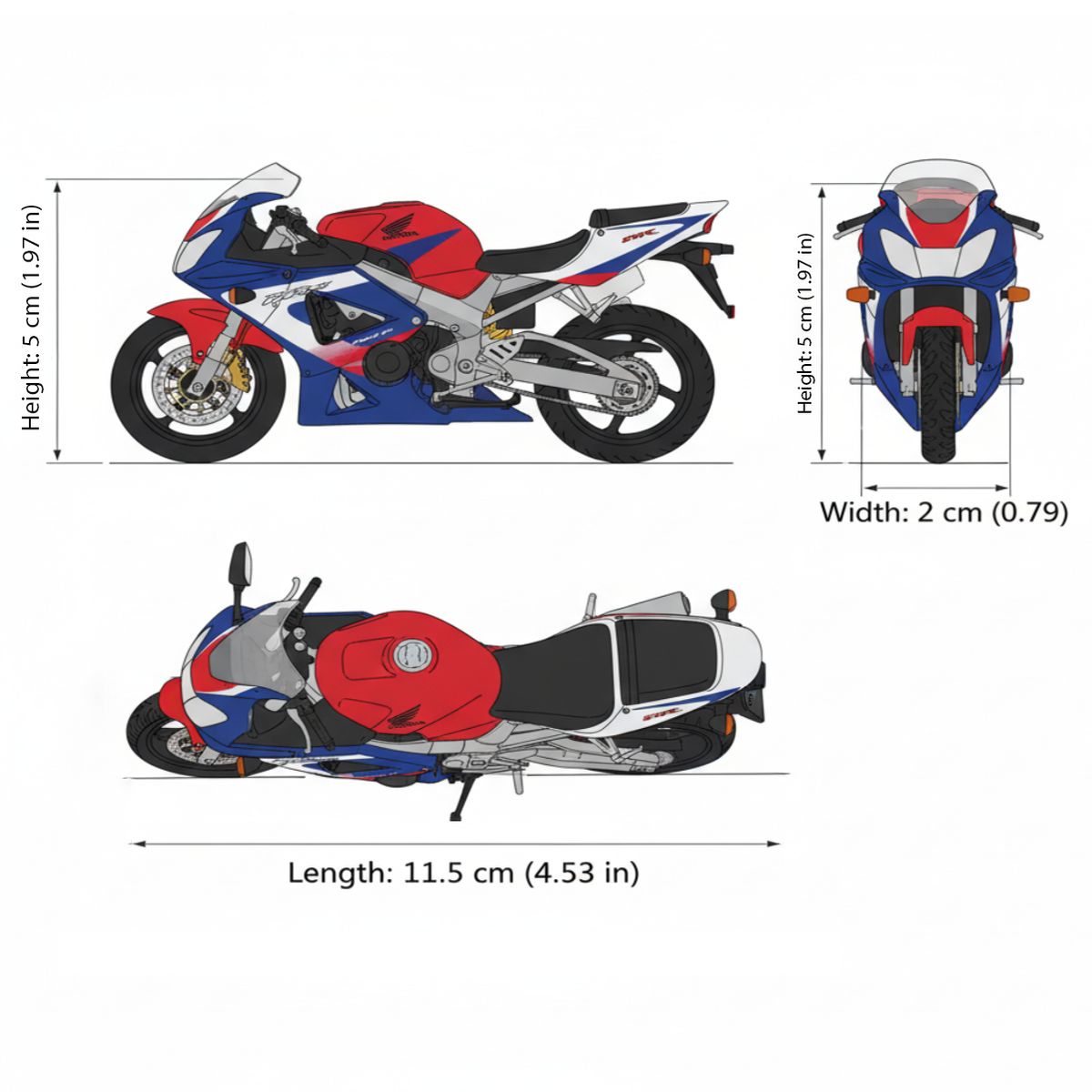WELLY - Moto Honda CBR900RR Fireblade Escala 1:18 - Welly