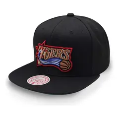 MITCHELL & NESS - Gorra Core Basic 76ers Negro Unitalla