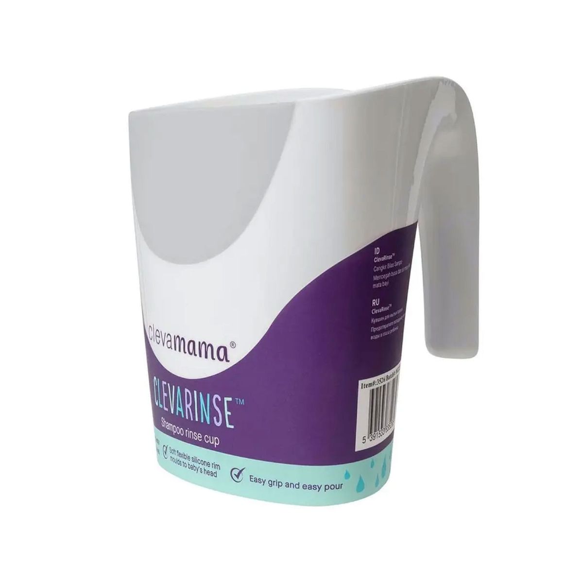 CLEVAMAMA - Jarro Para Pelo Blanco Gris Clevamama