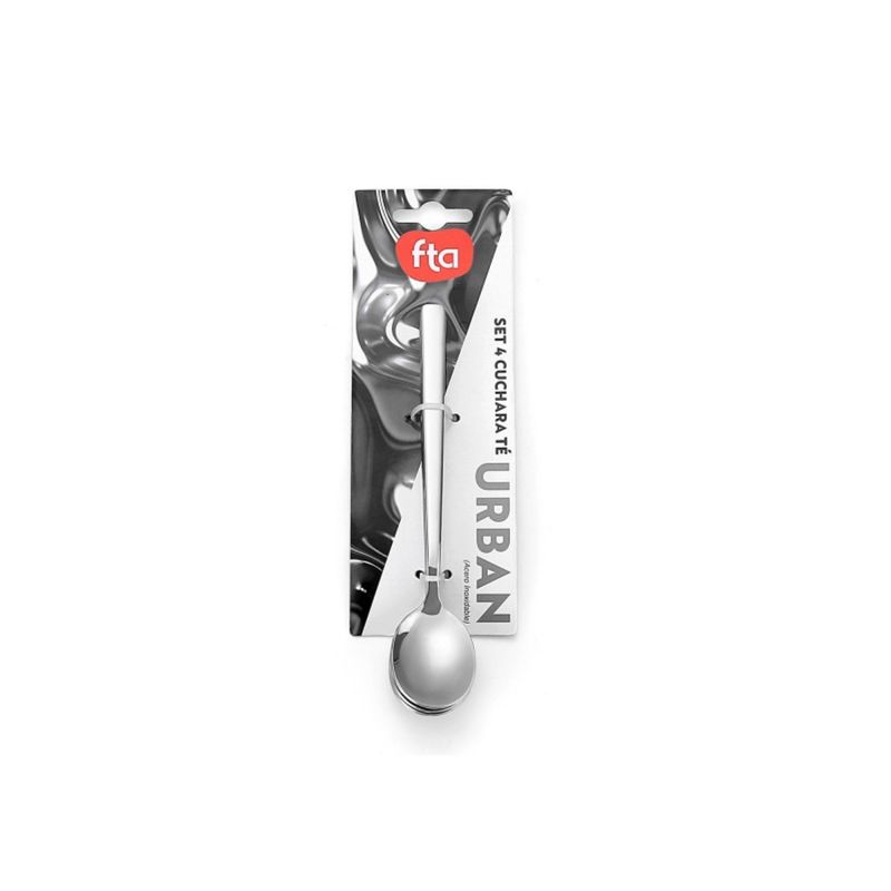FTA - Pack 4 Cuchara Te Urban Acero Inoxidable Gris FTA