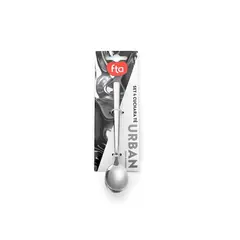 FTA - Pack 4 Cuchara Te Urban Acero Inoxidable Gris
