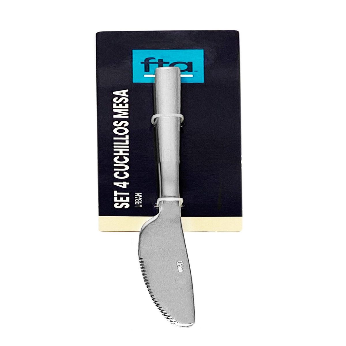 FTA - Pack 4 Cuchillos Mesa Urban Acero Inoxidable Gris FTA