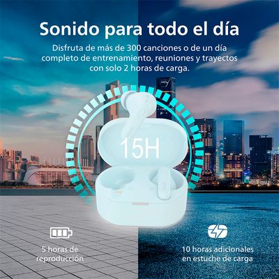 Imagen 2 del producto Audífonos Bluetooth TAT1138 TWS Blanco Blanco