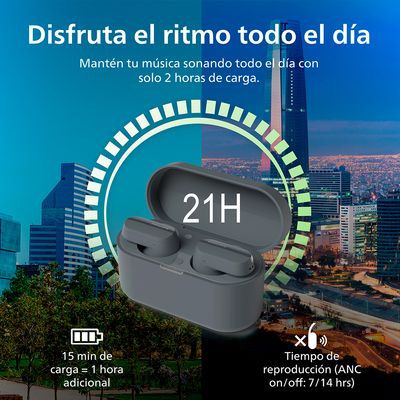 Imagen 2 del producto Audífono True Wireless Bluetooth Noise Cancelling TAT3508 Negro Negro