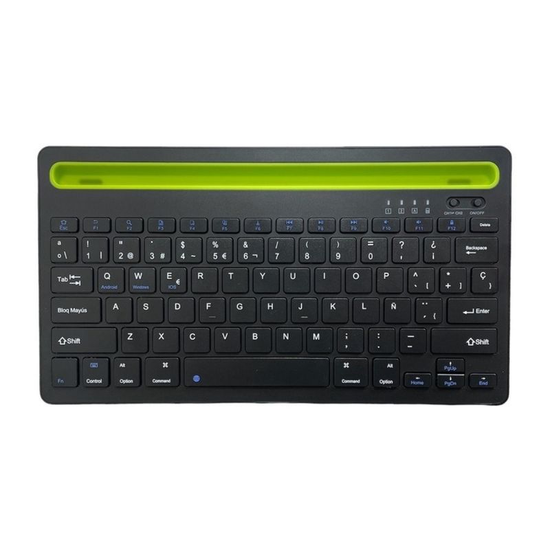 GENERICO - Teclado Bluetooth Doble Conexión Español Ranura TabletCel