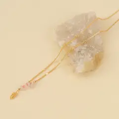 AMPHORA - Collar pluma dorado